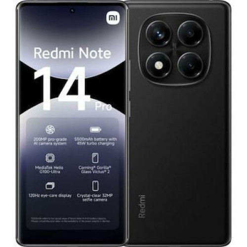 Xiaomi Redmi Note 14 Pro 5G NFC Dual SIM (12GB/512GB) - Midnight Black