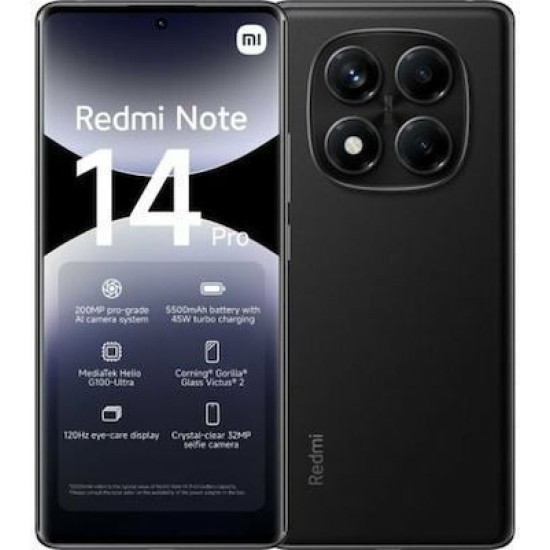 Xiaomi Redmi Note 14 Pro 5G NFC Dual SIM (12GB/512GB) - Midnight Black