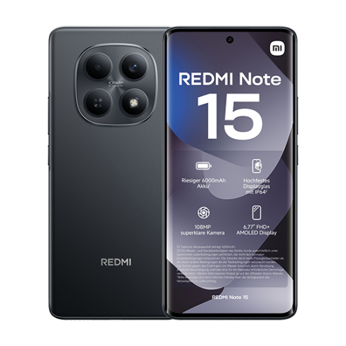 Xiaomi Redmi Note 15 4G Dual Sim 6GB RAM 128GB - Black